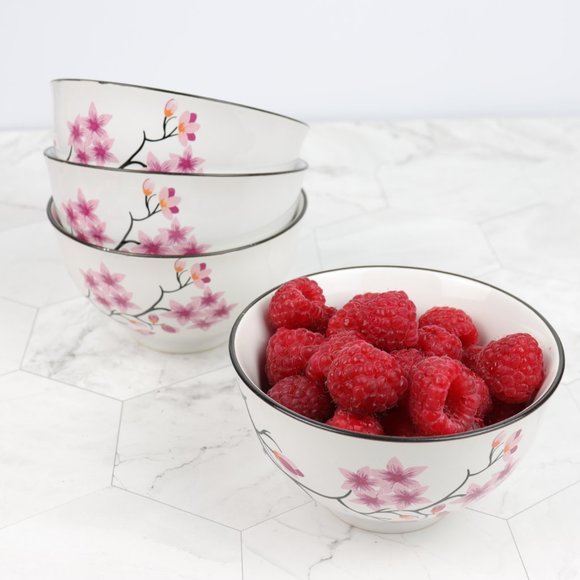 Other - Four Set Stackable Ceramic Bowl Set Dessert 10 oz.